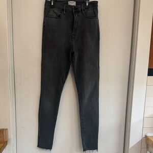 Frame size 30 Denim Women's Dark Gray high rise Skinny frayed edge Jeans